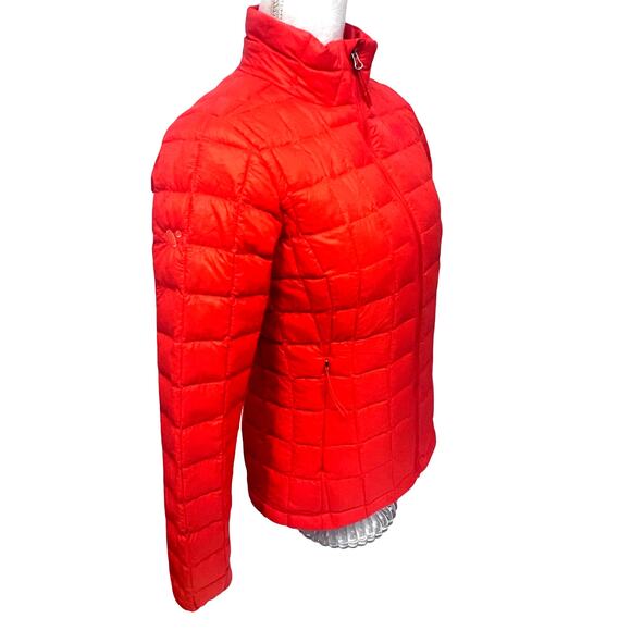 The North Face Womens Thermoball Eco Coral Orange Puffer Zip Up Jacket XS - Picture 5 of 11
